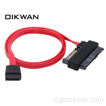 SAS SFF-8482 a SATA 7pin Red Cable Connector SATA con alta velocità di trasmissione